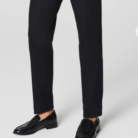 Spanx Women's Stretch Smooth Twill Slim Straight Trouser Pants Black Medium New - Picture 3 of 16